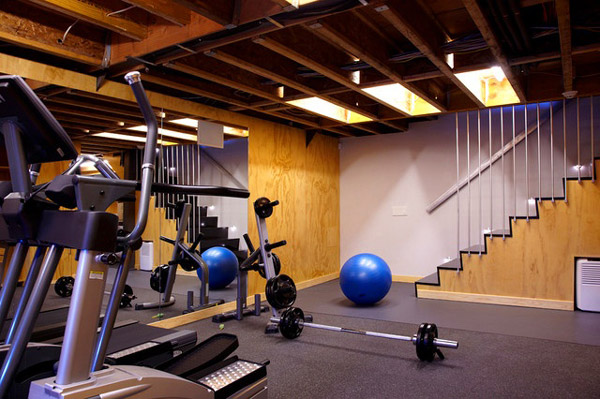 I'm assuming this is a basement gym, not a garage gym. Either way, very modern