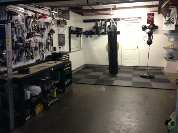 Nice Boxing gym in the garage