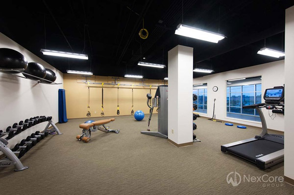 Very nice private home gym workout area