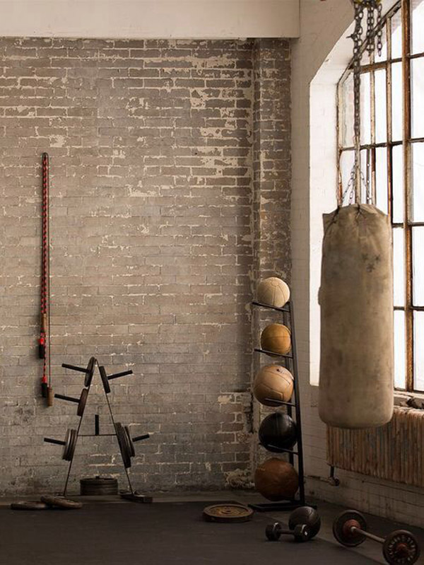 Very cool classic gym and punching bag