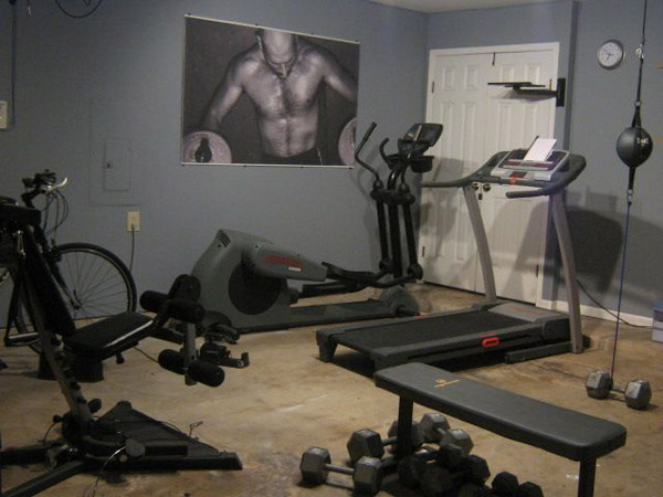Lots of cardio equipment. who's that dude?