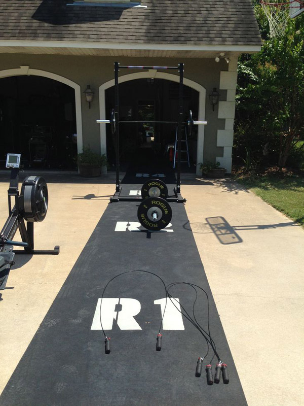 Committed Crossfitter. Has the whole Crossfit Games thing going on in his driveway. Amazing gym
