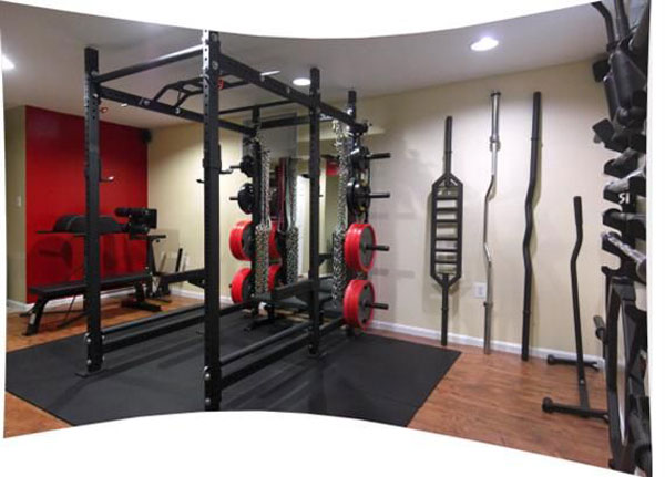 Rogue R6 rack with every possible specialty bar imaginable (look at right edge!) #roguefitness
