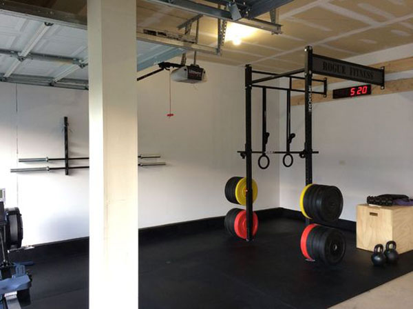 Very nice Rogue-equipped garage gym. Very clean and organized. Approved