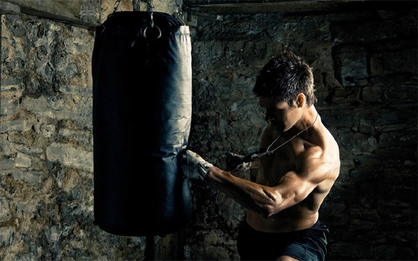 punch a bag for home cardio