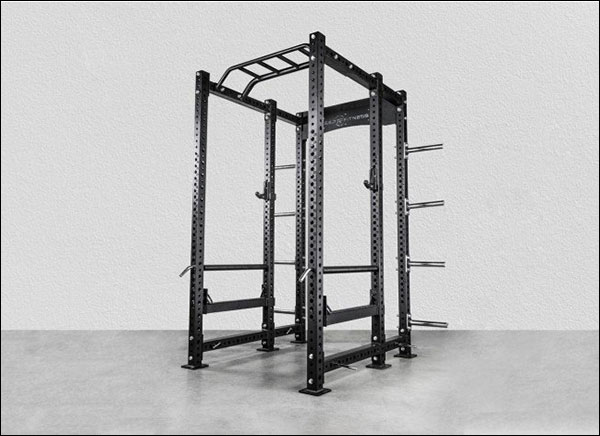 Rep Fitness PR-5000 Power Rack with plate storage and multi-grip pull-up