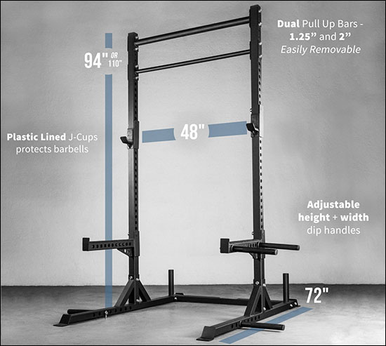 Rep Fitness SR-4000 Squat Stand with Pull-up Bar