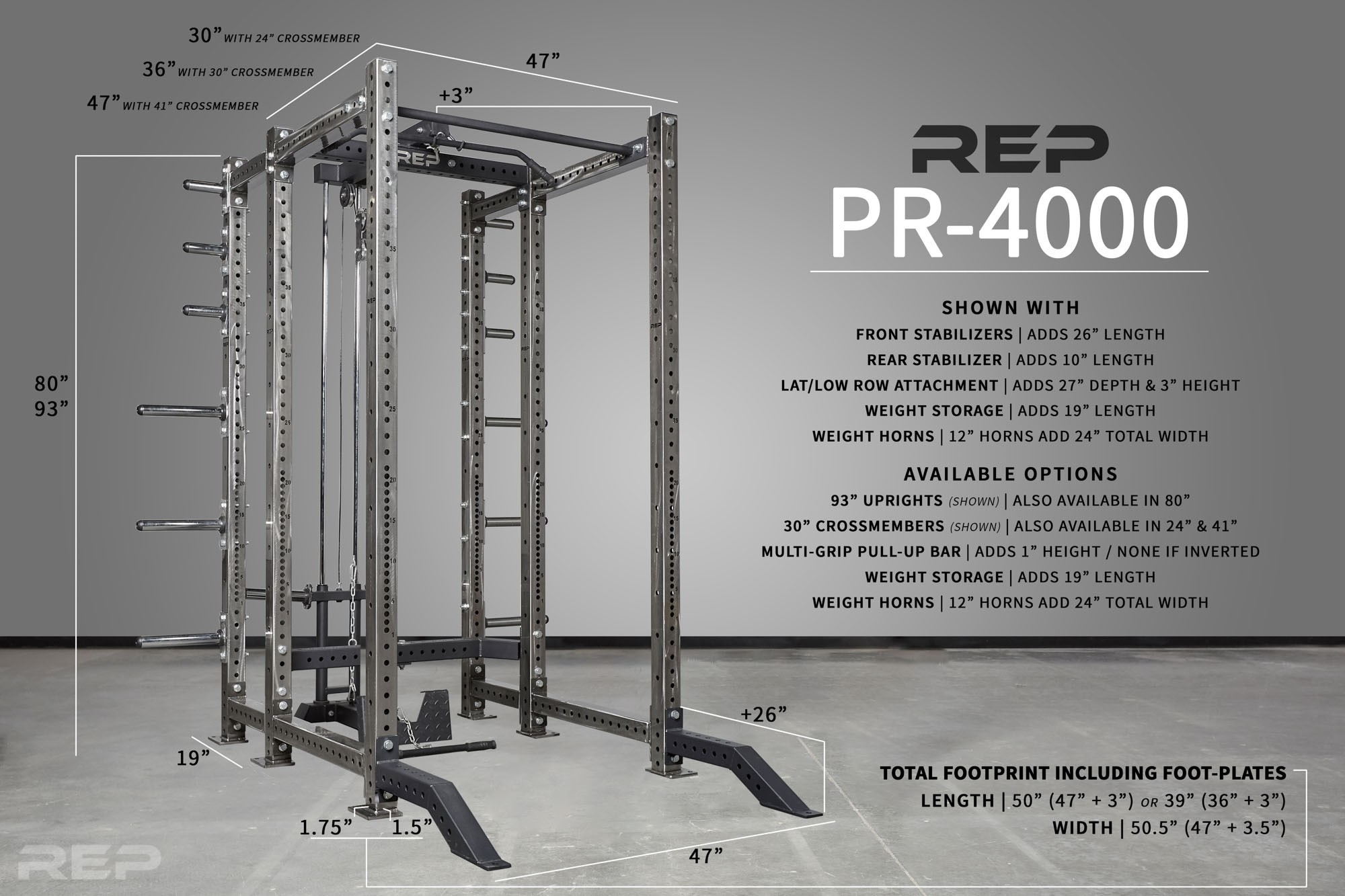 REP Fitness Multi-Grip Pull Up Bar PR-4000