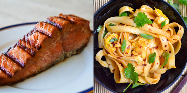 high protein salmon and dragon noodles from budget bytes