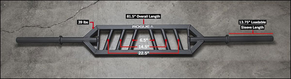 The Rogue MG-23 multi-grip specialty bar