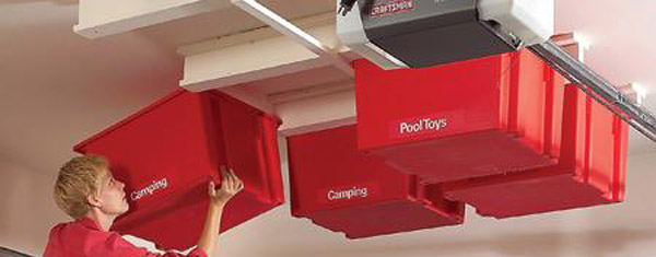 Create A Sliding Overhead Storage System Garage Gym Organization