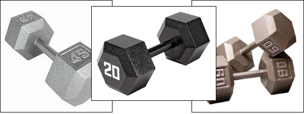 Dumbbells for sale - Iron Hex Dumbbells in pairs or sets