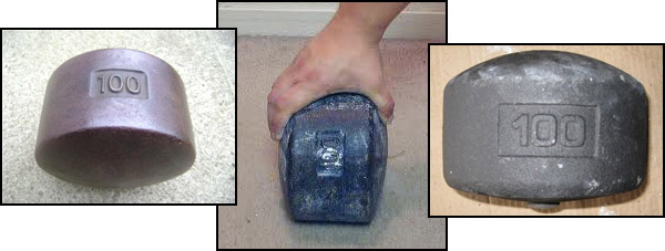 Blobs are made from York Legacy dumbbells