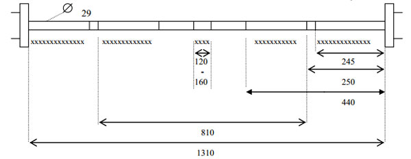 20 kg powerlifting bar specifications and dimensions (via IPF)