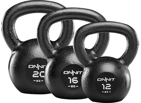 Onnit's full line of chip-resistant kettlebells