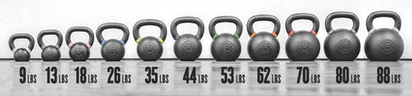 Rogue Kettlebells have a large V shaped opening to fit two hands