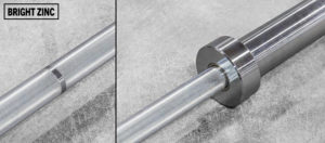 Rogue Oly 28 mm Olympic Bearing Bar in bright zinc