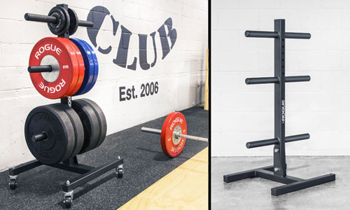 Rogue vertical weight tree for bumper plate storage