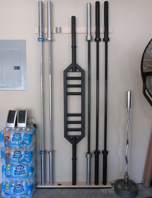 DIY Barbell Rack in the Garage Gyms' garage gym