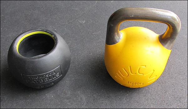 Fatbell versus kettlebell - size comparison