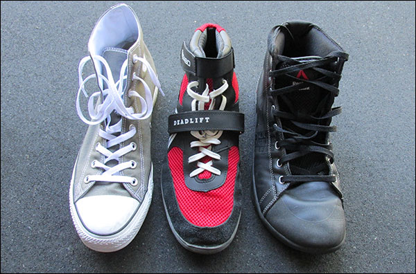 Chuck Taylor vs. SABO Deadlift vs. Reebok CrossFit Lite TR - Deadlift shoes