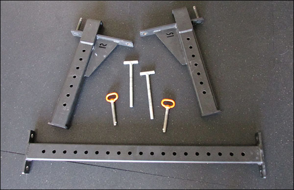 Required rack components for DIY Lat Machine