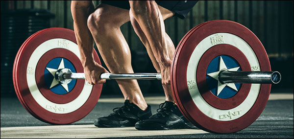 Captain America Shield Bumper Plates by Onnit