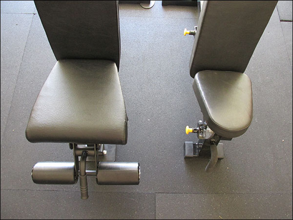 Difference in seat size and shape - Rep FID Adjustable and Legend incline-only bench