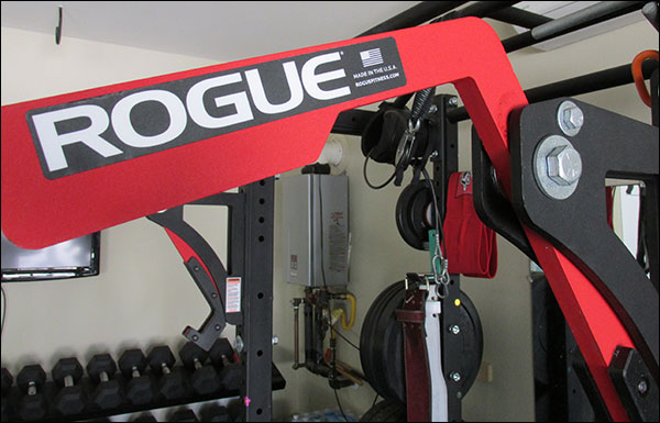 The Rogue Monolift Attachments have a fancy red and black colorway - makes your rack pop