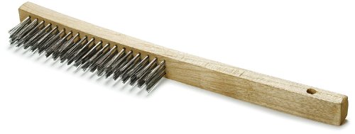 If you're going to use a wire brush, use a brush with stainless steel bristles on stainless steel bars