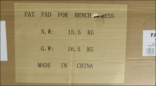 Box Label for the Titan "Hefty Pad"