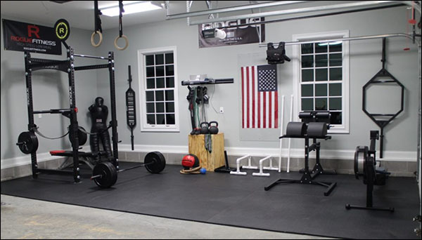 Fully loaded garage gym - big money spent here.