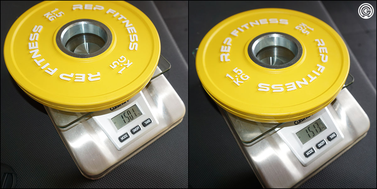 Rep Fitness Kilogram Change Plates 1.5 kg plates weighed for accuracy