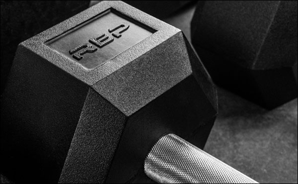 Review for the Rep Fitness Rubber-Coated Hex Dumbbells with fixed-diameter handles