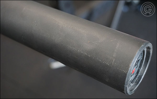 Matt Chan Bar - Cerakote scrapes so far are mild but it's evident that Cerakote is not a permanent finish on a barbell sleeve Matt Chan Bar - Cerakote scrapes so far are mild but it's evident that Cerakote is not a permanent finish on a barbell sleeve