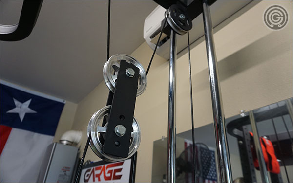 The Lat Tower Attachment features aluminum pulleys and a dual guide rail system - very strong and very smooth