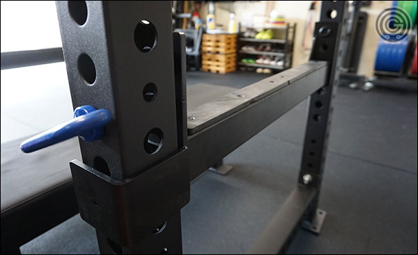 Flip down safety system for the Rep Fitness PR-5000 Power Rack