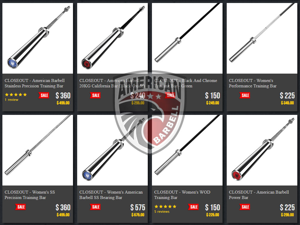 American Barbell Close-Out and Blemish Barbell Sale