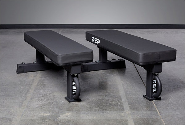 Rep FB-5000 Competition bench with the either the standard 12" pad or optional 14" Wide Pad