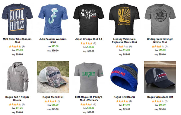 Rogue Deals is full of apparel, gear, and equipment on the cheap