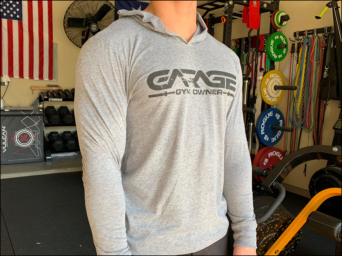 It's cold! Check out the new lightweight tri-blend Garage Gym Owner Hoodie at the Garage Gyms Store - All purchases help fund future reviews!