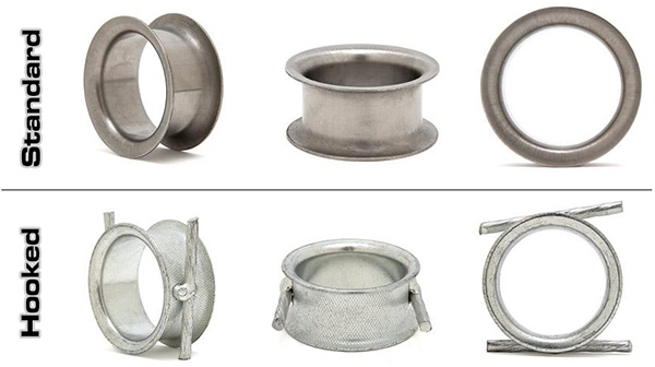 Difference between a standard insert and Fringe Sport's anchored / hooked stainless steel inserts