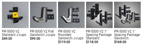 Accessory Selection includes the prices of all options, not just the difference in price.