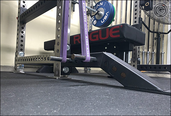 Extender Feet stabilize the rack and give you access to resistance bands outside of the rack