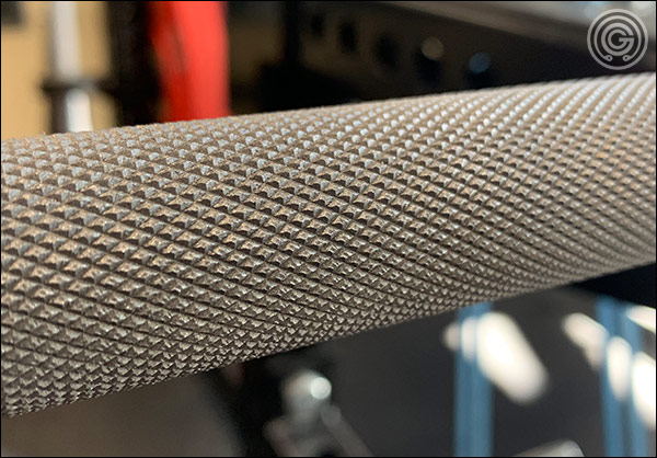 Knurling Close Up - Texas Deadlift Bar in Cerakote