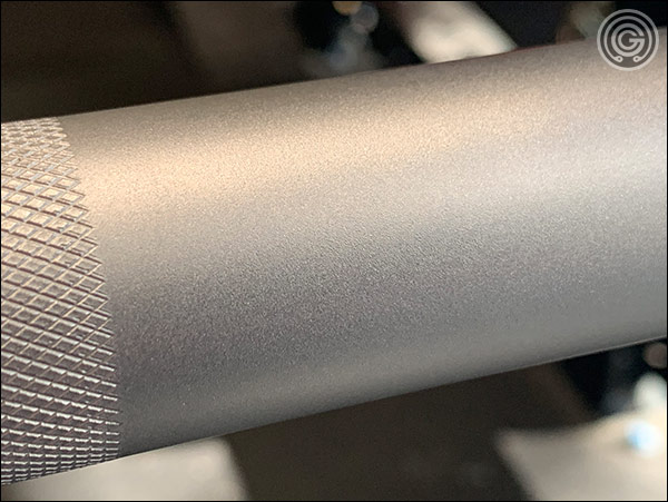 The fairly unique matte-chrome finish of the Hybrid Bar The fairly unique matte-chrome finish of the Hybrid Bar