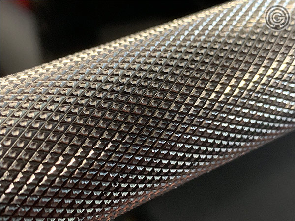 Rogue Stainless Steel Ohio Power Bar Knurling Close-Up
