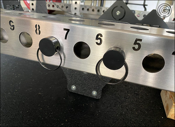 Lining up holes on both side is easy thanks to the numbered holes